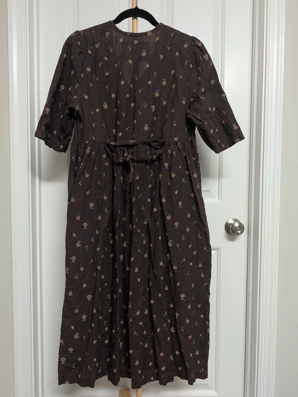 notPERFECTLINEN NPL Ronda Dress M Medium Espresso Rose - Picture 2 of 12